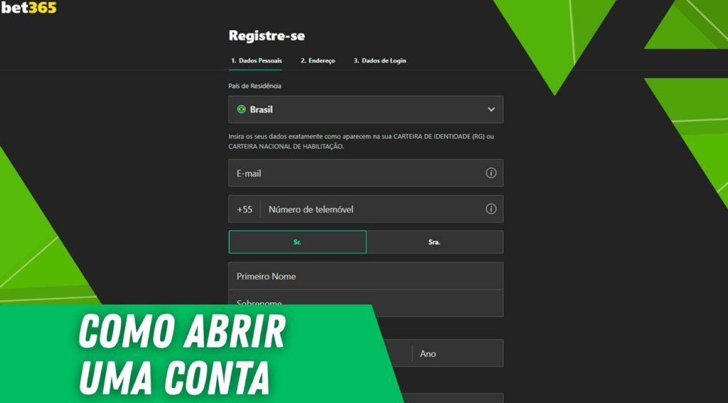 Como abrir uma conta no Bet365 Brasil site