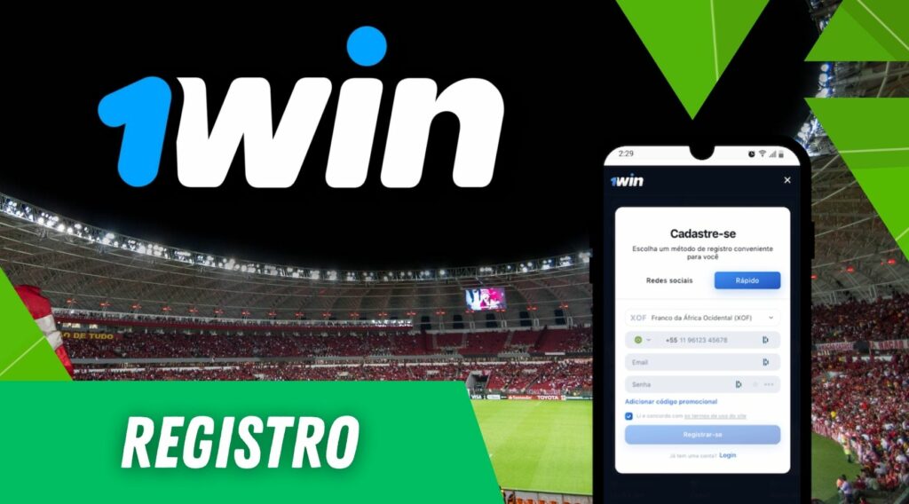 Registro na 1win aplicativo no Brasil instrução